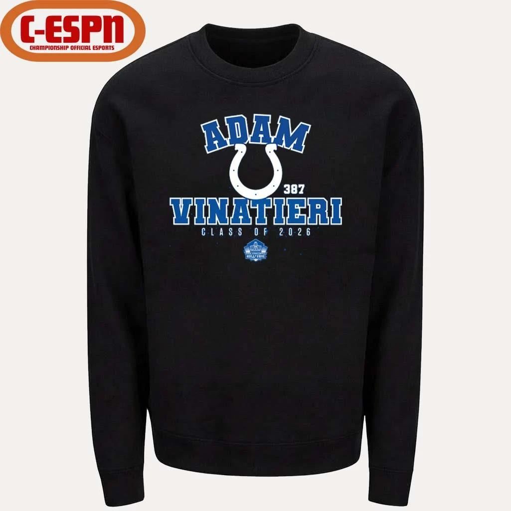 Adam Vinatieri Colts Class of 2026 Hall Of Fame Enshrinee T-Shirt