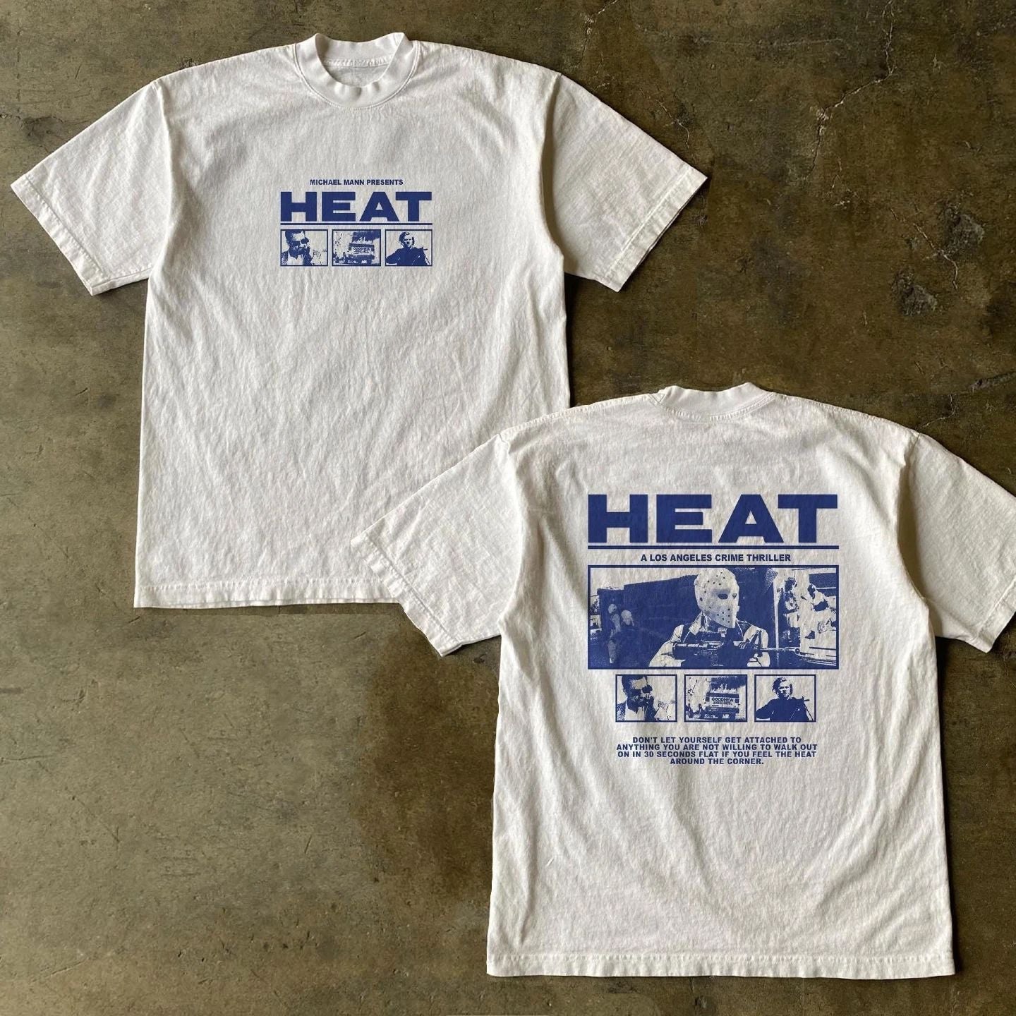 Retro HEAT Movie Graphic T-Shirt 2-Sided Unisex Tee S-5XL