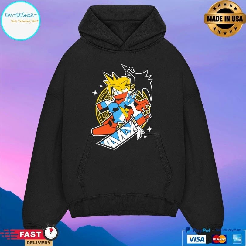 Cloud Strife Final Fantasy Cartoon T-shirt