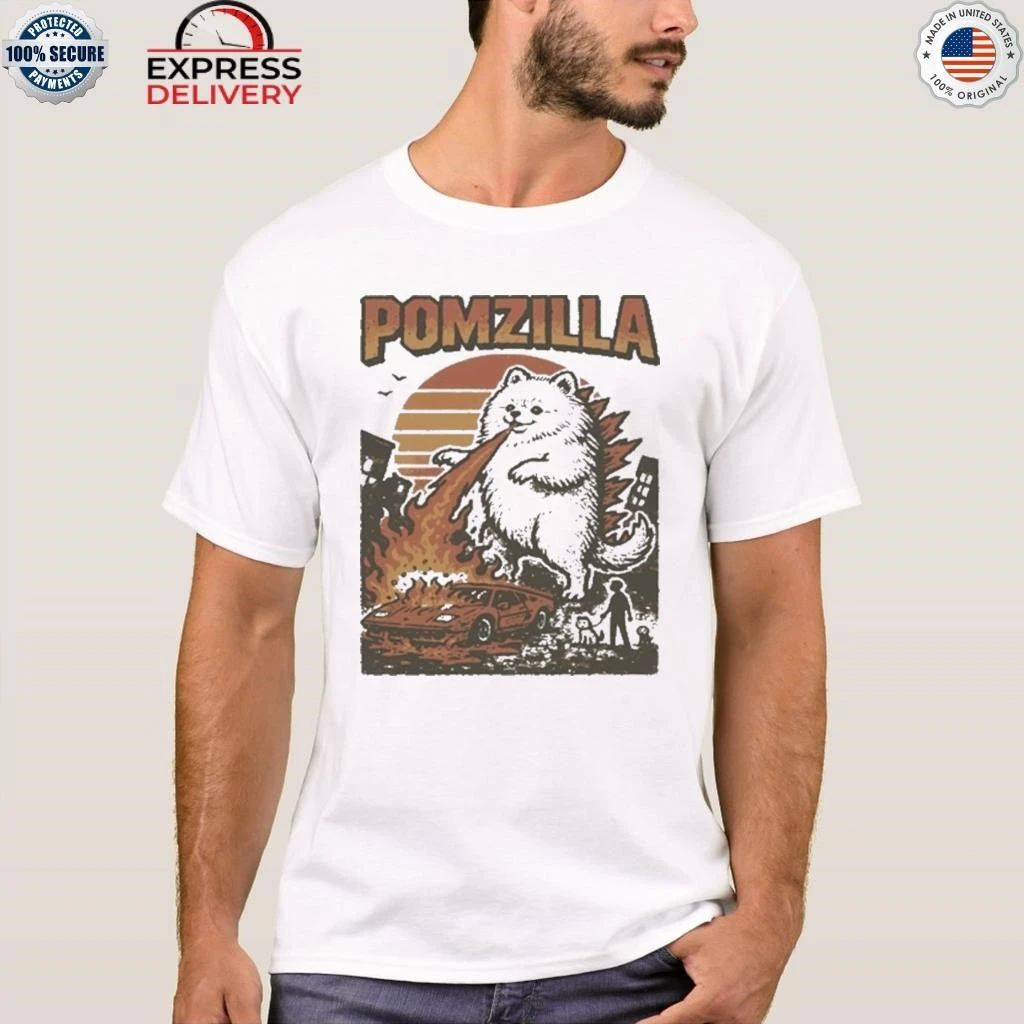 Pomeranian Godzilla Shirt