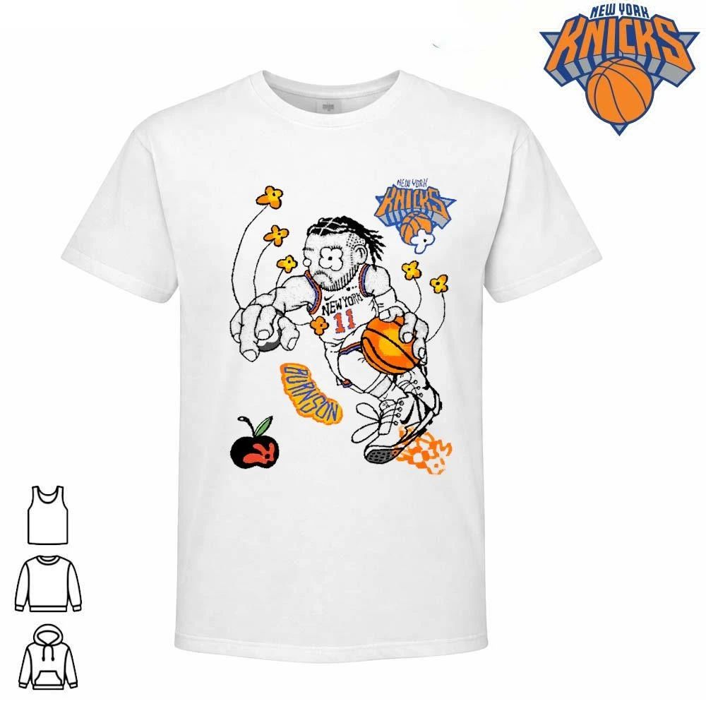New York Knicks Champions NBA 2026 Jalen Brunson Flower Cartoon Doodle Shirt