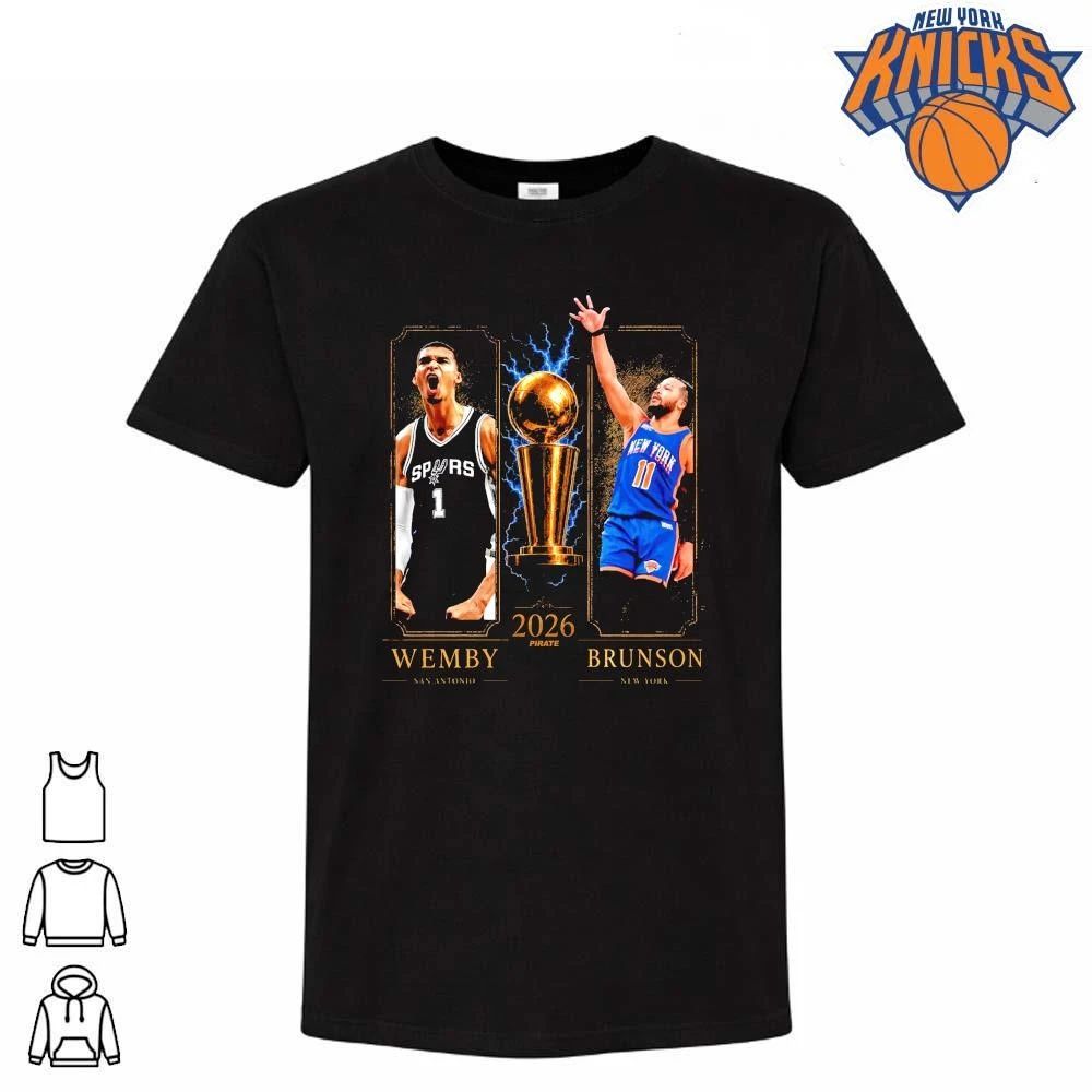 Victor Wembanyama San Antonio Spurs vs Jalen Brunson New York Knicks NBA Finals 2026 Shirt