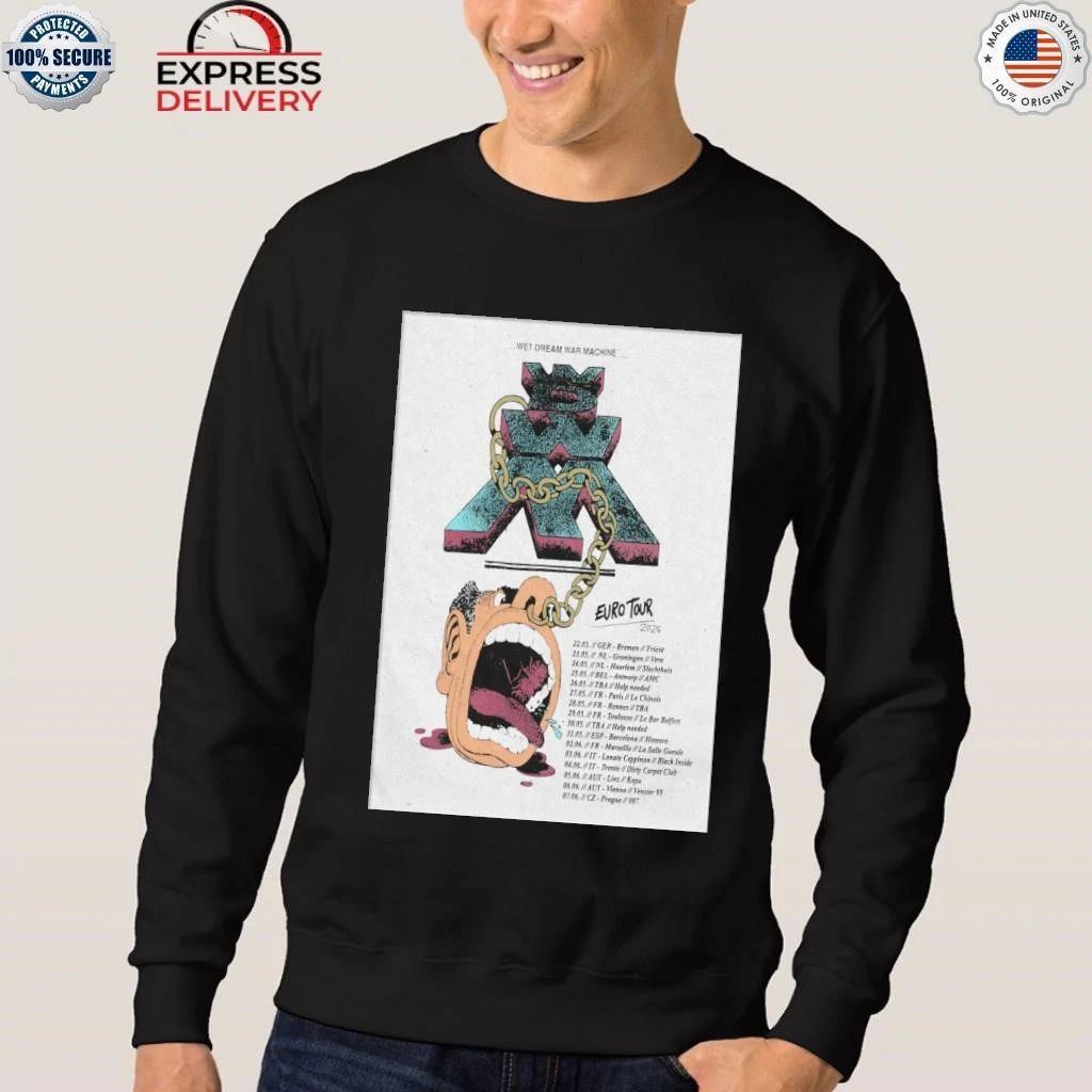 Wet Dream War Machine Euro 2026 Tour Shirt