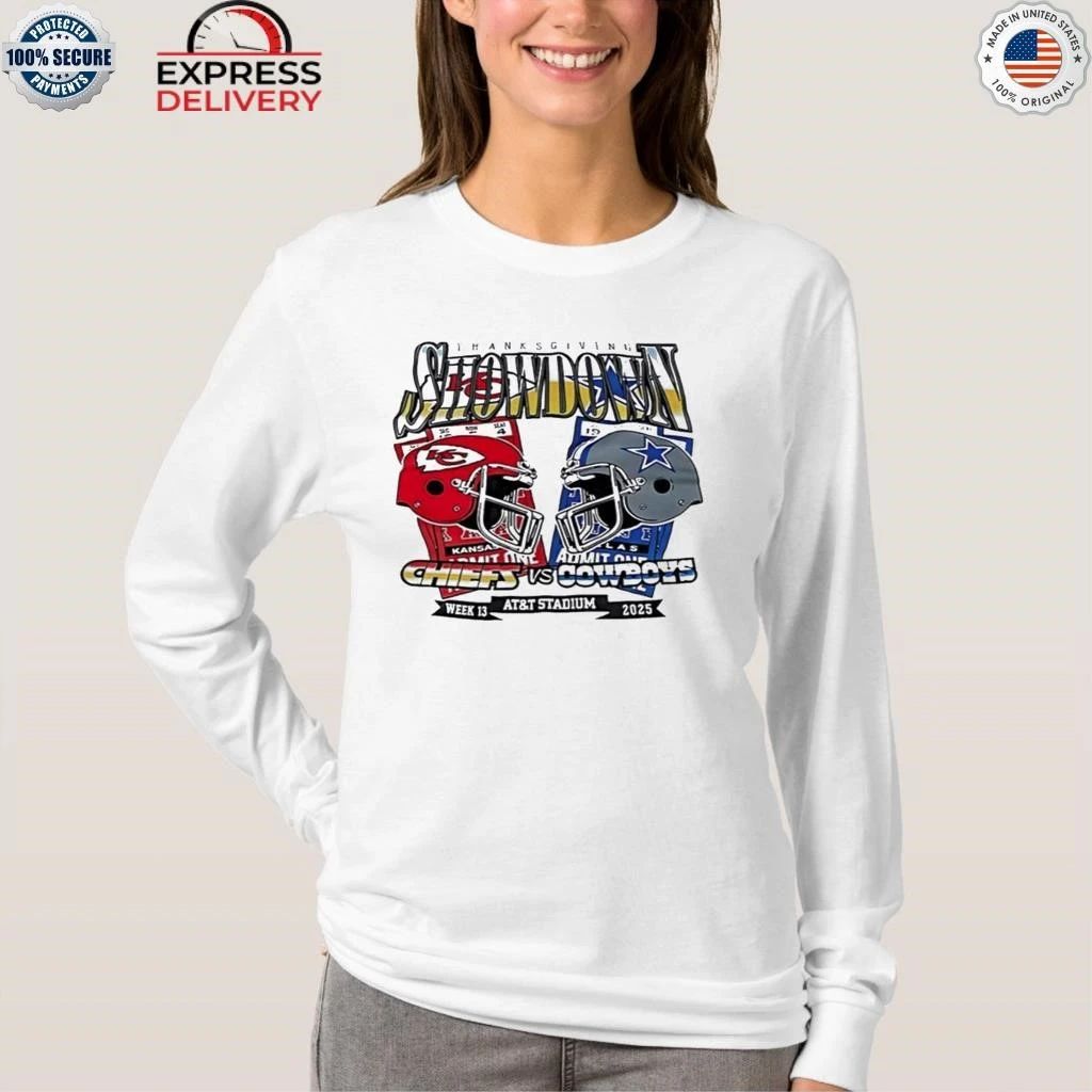 Chiefs vs Cowboy Thanksgiving Showdown Helmet Shirt