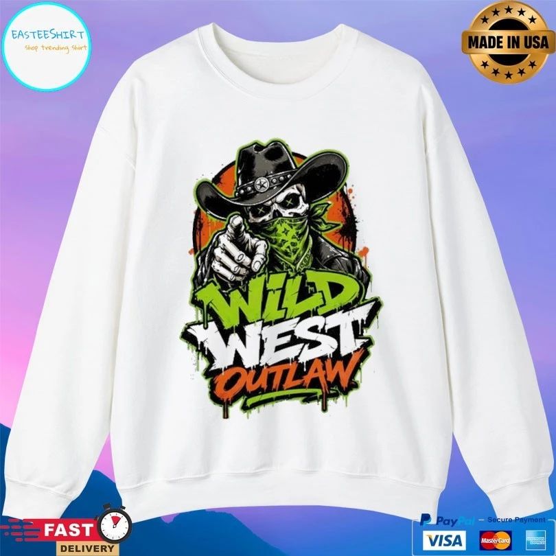 Skull Cowboy Wild West Outlaw T-shirt