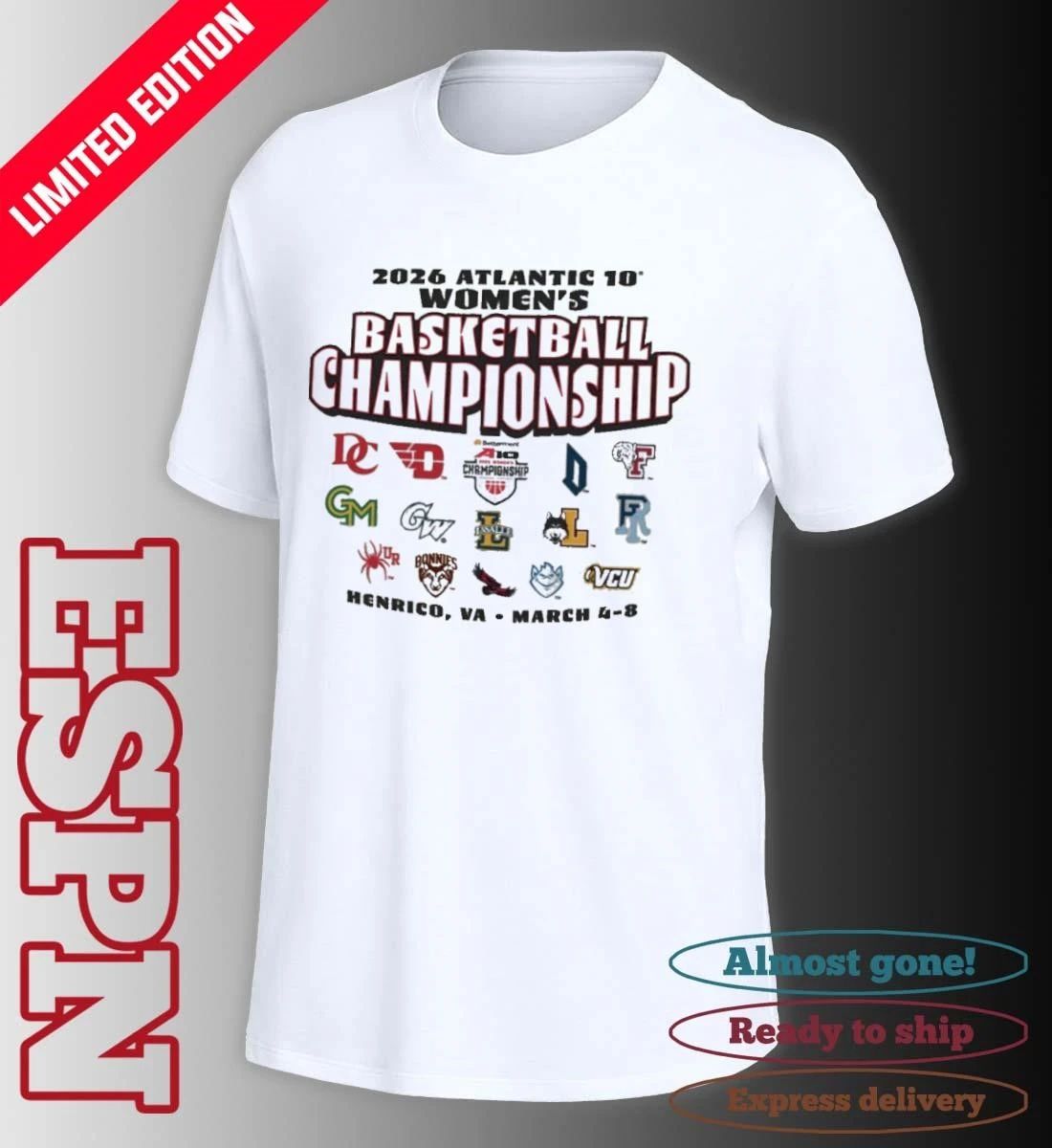 Henrico, VA 2026 A-10 Women’s Basketball Championship March 4-8 T-Shirt
