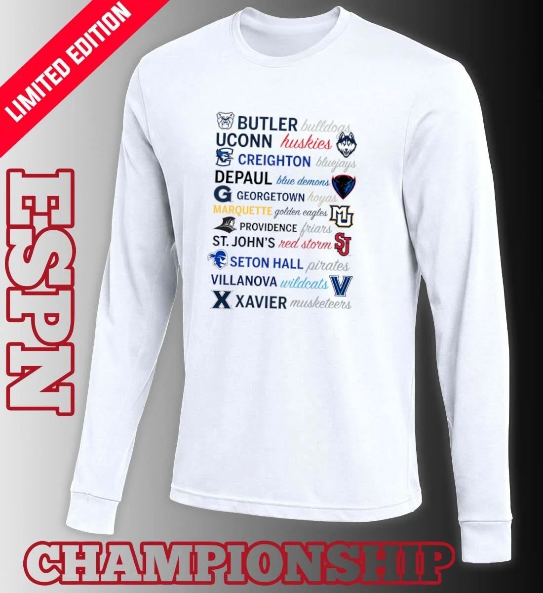 2026 Big East Conference Basketball University Teams Shirt