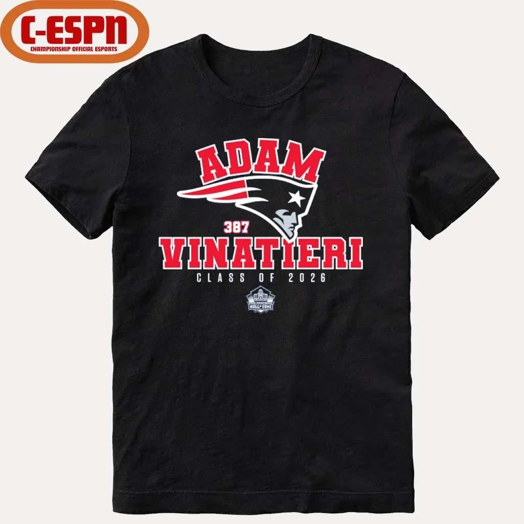 Adam Vinatieri NE Patriots Class of 2026 Hall Of Fame Enshrinee T-Shirt