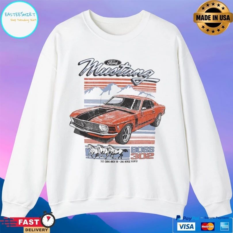Ford Mustang Car Vintage Boss 302 T-shirt