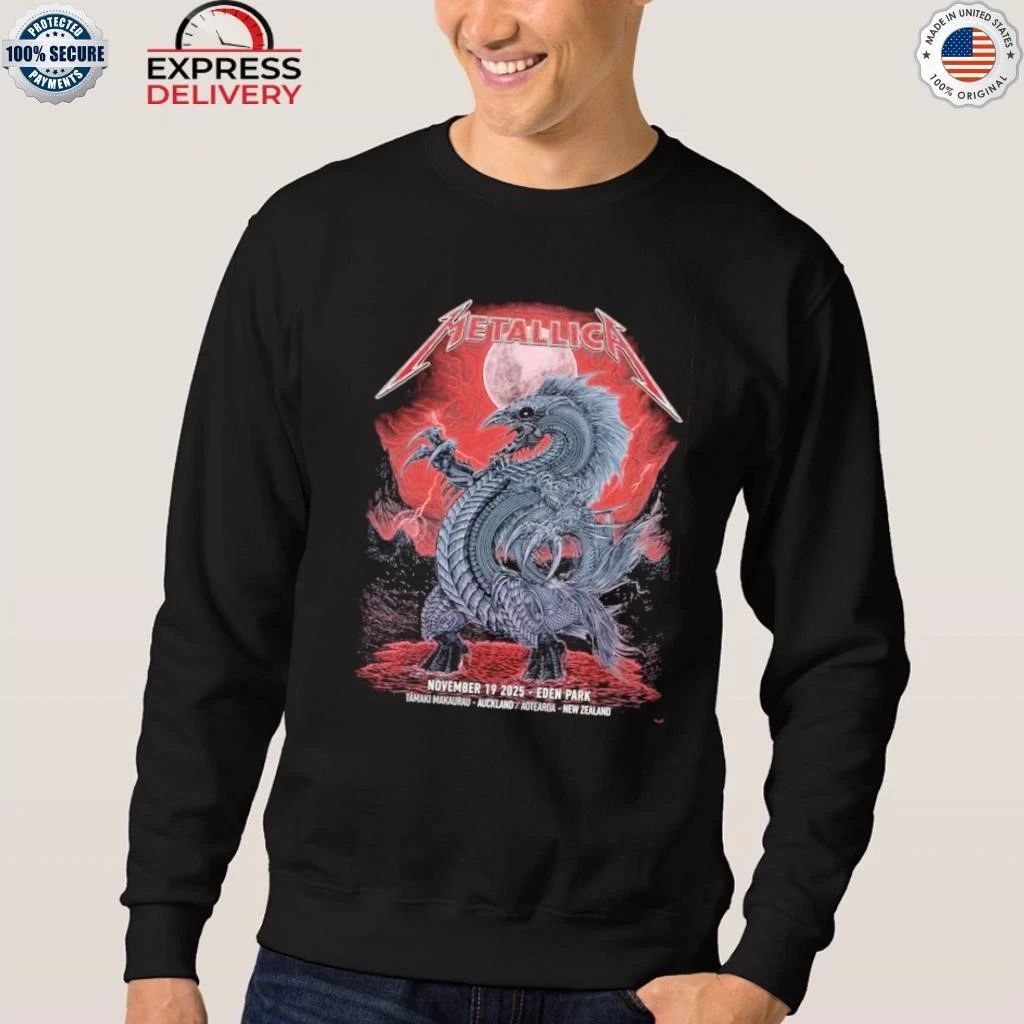 Metallica Tamaki Makaurau Auckland 2025 Aotearoa New Zealand Eden Park M72 World Tour Shirt