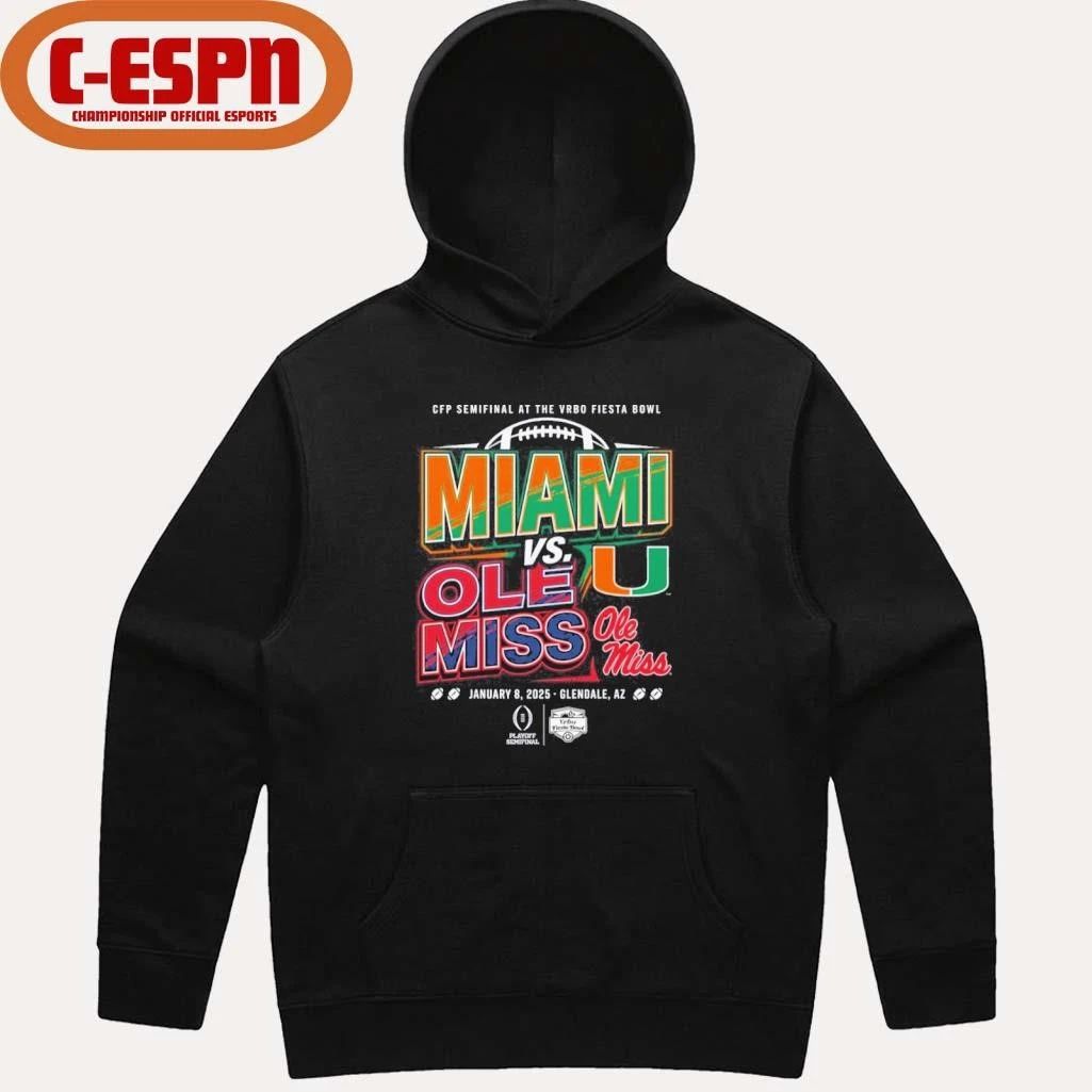 Miami vs Ole Miss Fiesta Bowl 2025 T-Shirt