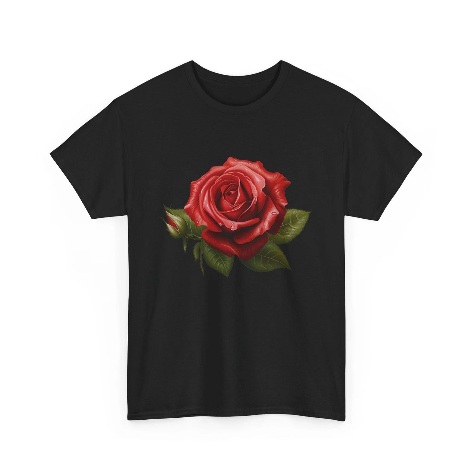 HOT Single Red Roses Flower of Cute Red Roses Flower Gardening T-Shirt