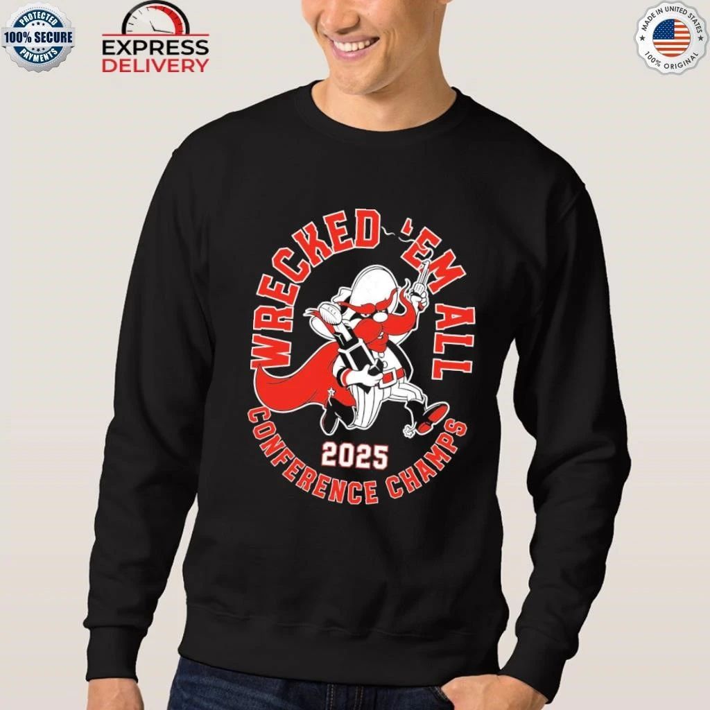 Texas Tech Red Raiders Wreck Em All 2025 Conference Champs Shirt