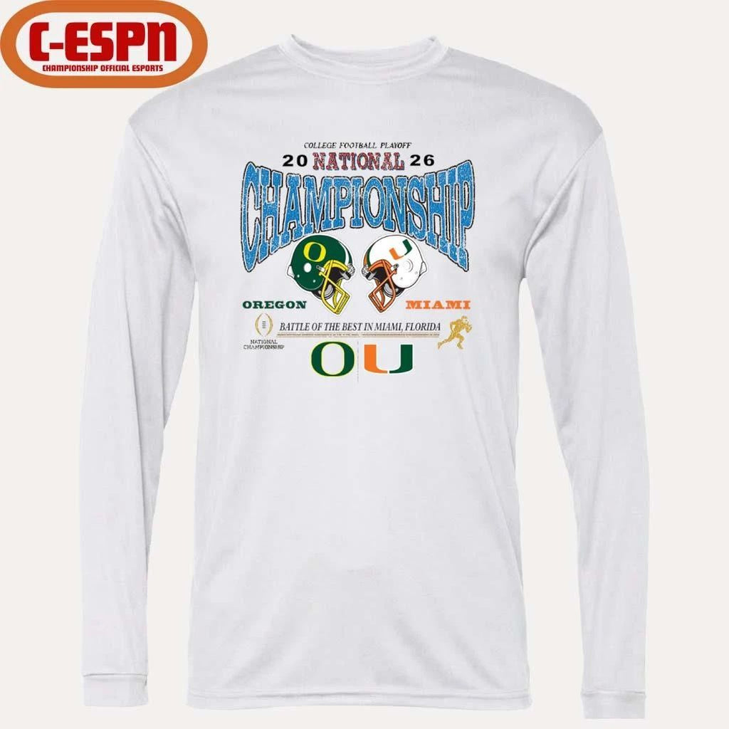 Oregon Vs Miami 2026 CFP National Championship T-Shirt