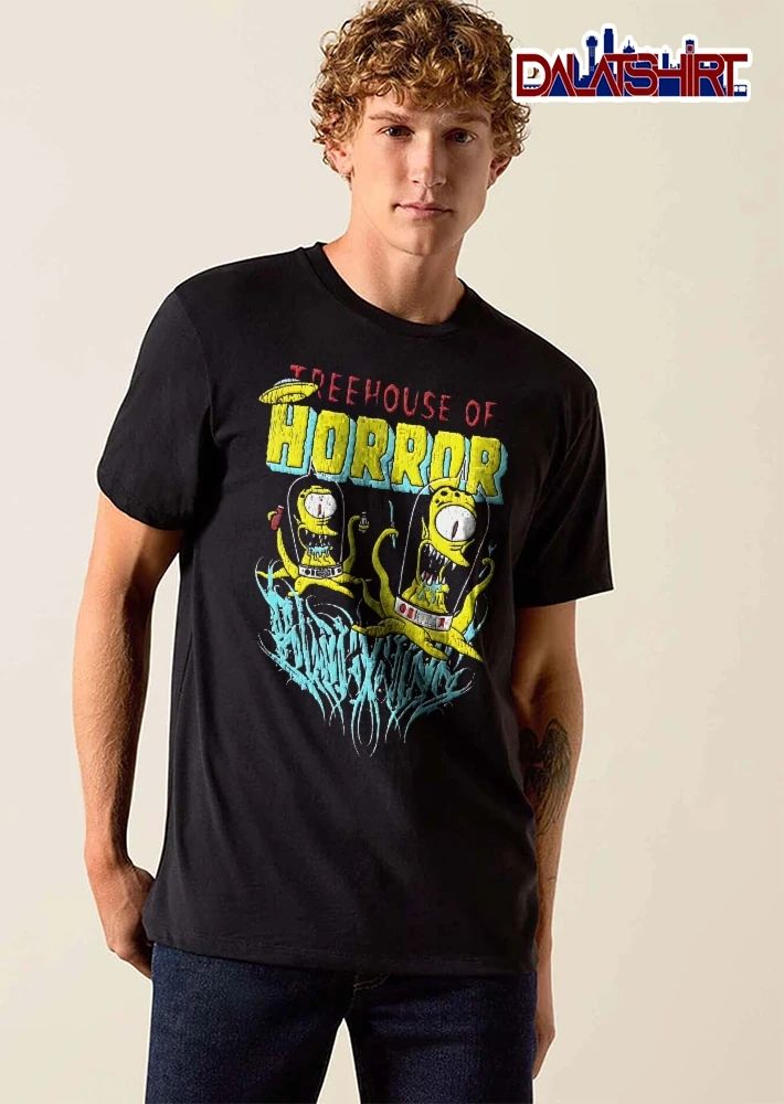Treehouse Of Horror Kang And Kodos Aliens Tentacles Distressed Cartoon shirt