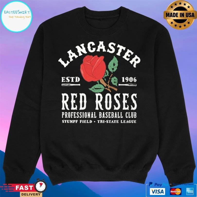 Lancaster Red Roses Professional Baseball Club Stumpf Field Tri-State League Estd 1906 T-shirts