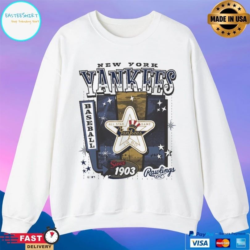 New York Yankees Baseball Since 1903 Cooperstown Rawlings Poster ’47 Foundation T-shirt