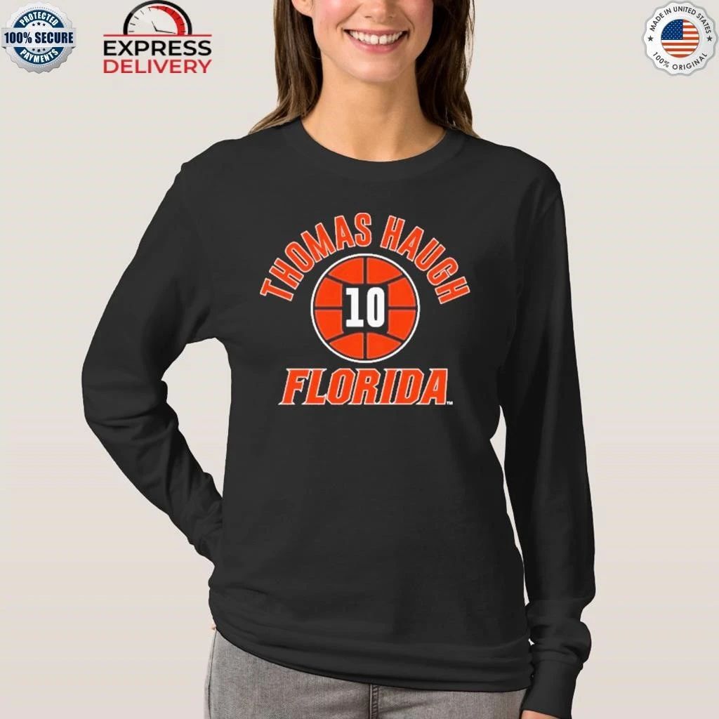 Florida Basketball Thomas Haugh Name Number Ball Shirt