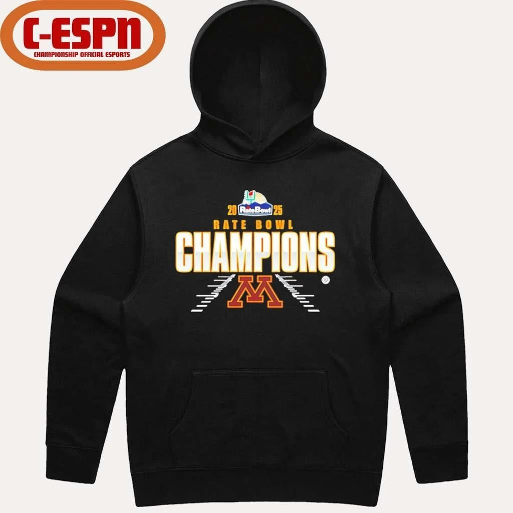 Minnesota Golden Gophers 2025 Rate Bowl Champions Shirt