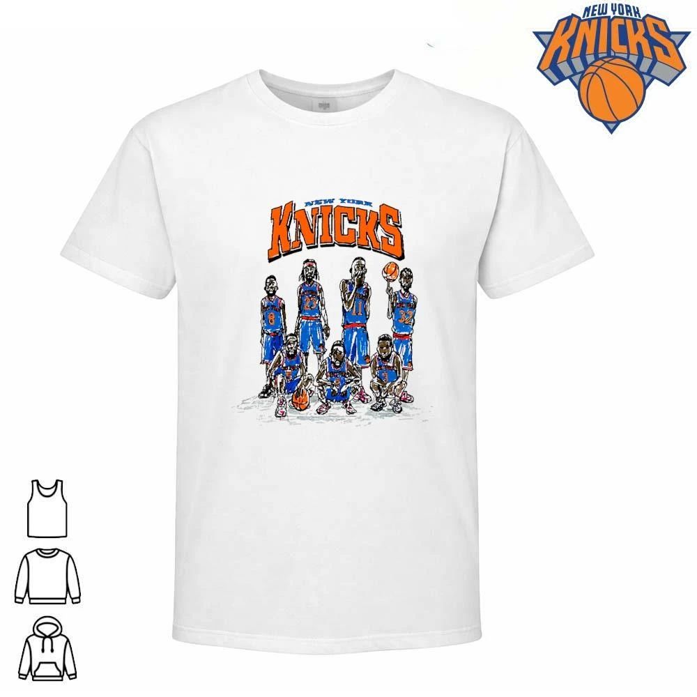 New York Knicks Champions NBA 2026 Caricature Team Roster Hand Drawn Shirt