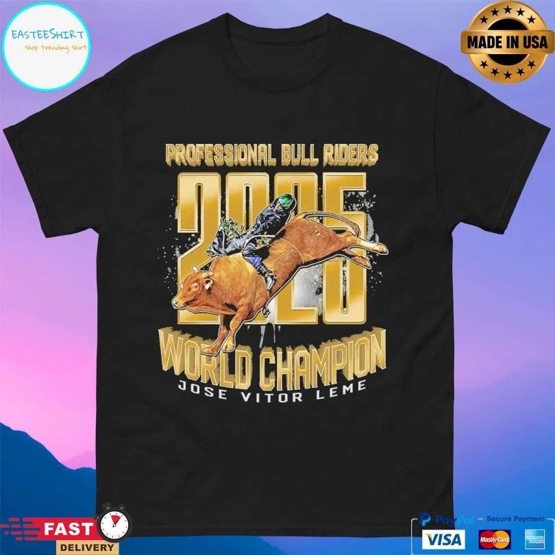 Professional Bull Riders 2025 World Champ Jose Vitor Leme T-shirts