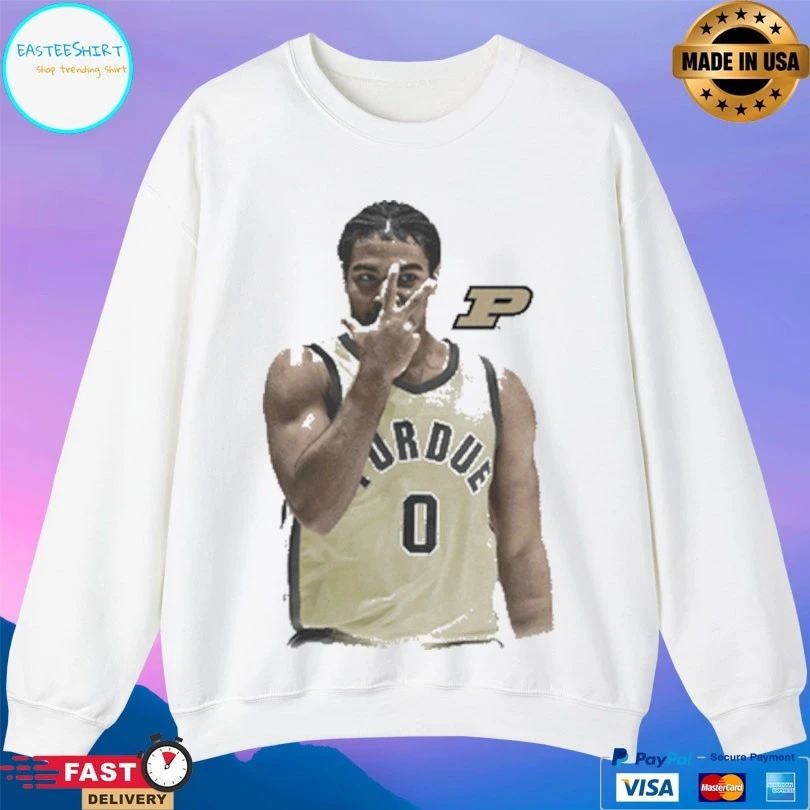 Purdue Boilermakers Men’s Basketball CJ Cox Portrait T-shirts