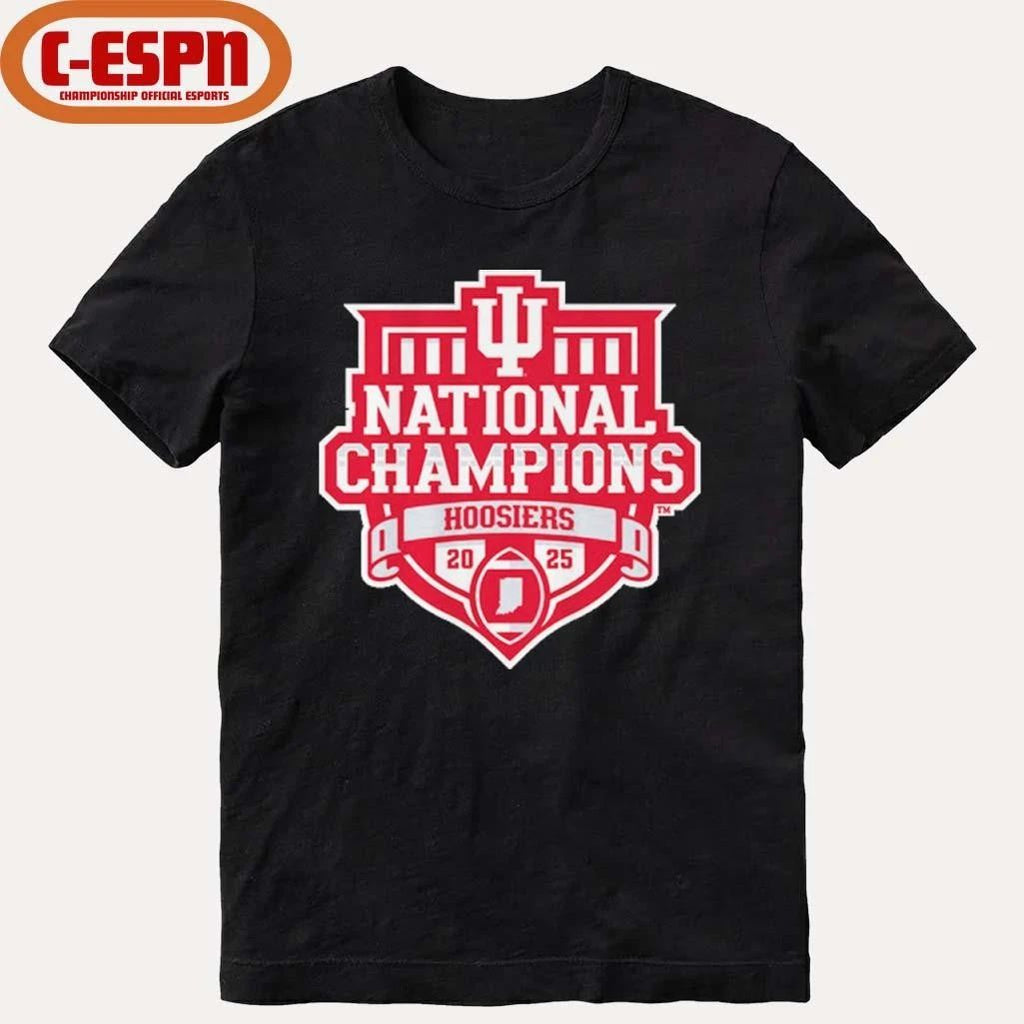 Indiana Football 2025 CFP National Champions Official Logo T-Shirt