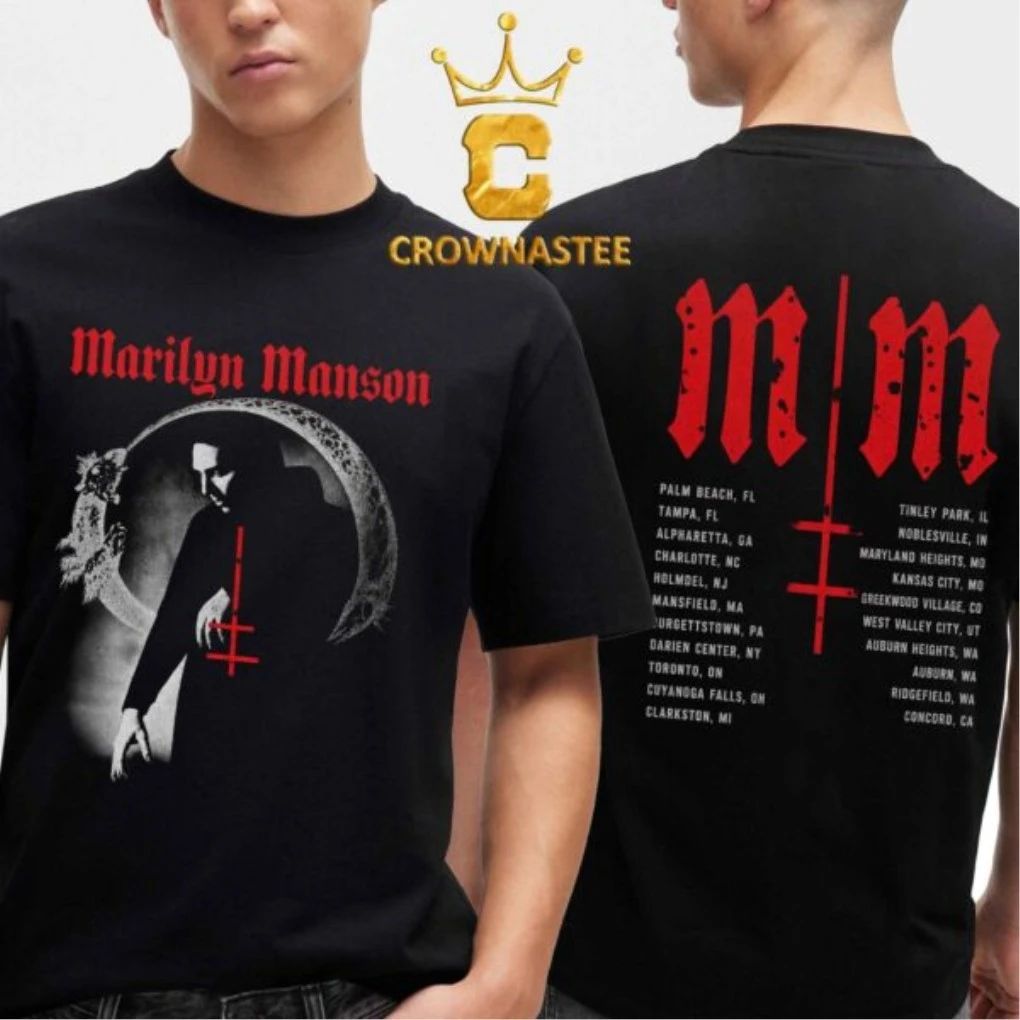 Marilyn Manson Freak On Parade 2026 Tour Dates Two Sided Shirt