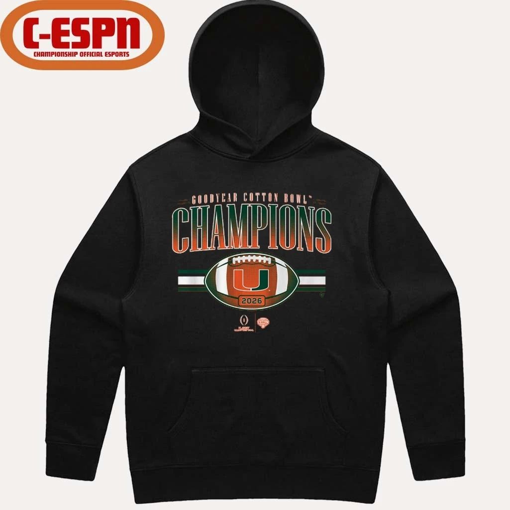 Miami Football CFP Cotton Bowl Champions Shirt