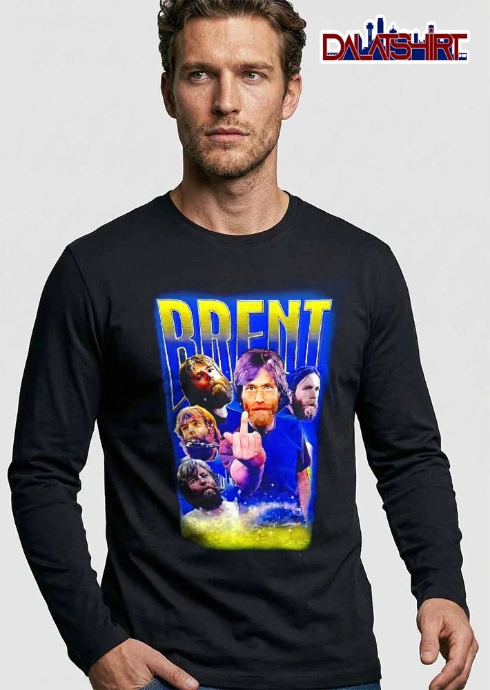 Brent Bearded Man Flipping Middle Finger Photo Collage Bootleg Stars shirt