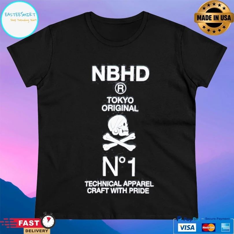 Nbhd R Tokyo Original N1 Technical Apparel Craft With Pride Skull T-shirts