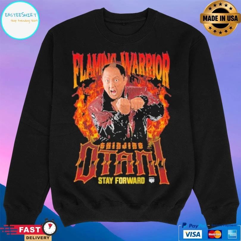 Flaming Warrior Shinjiro Otani Stay Forward T-shirts