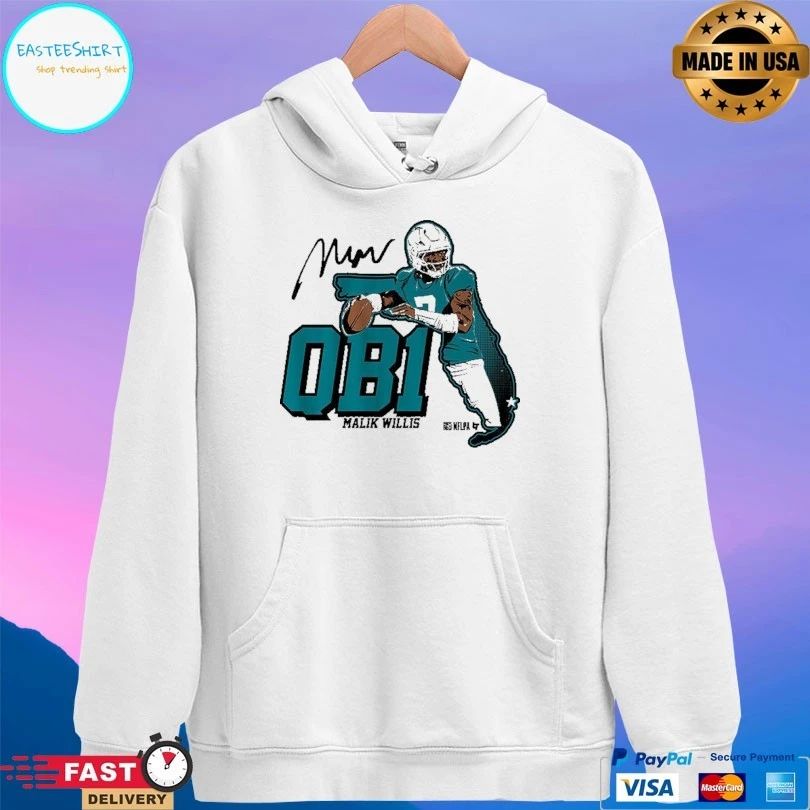 Miami Dolphins Malik Willis Miami QB1 T-shirts