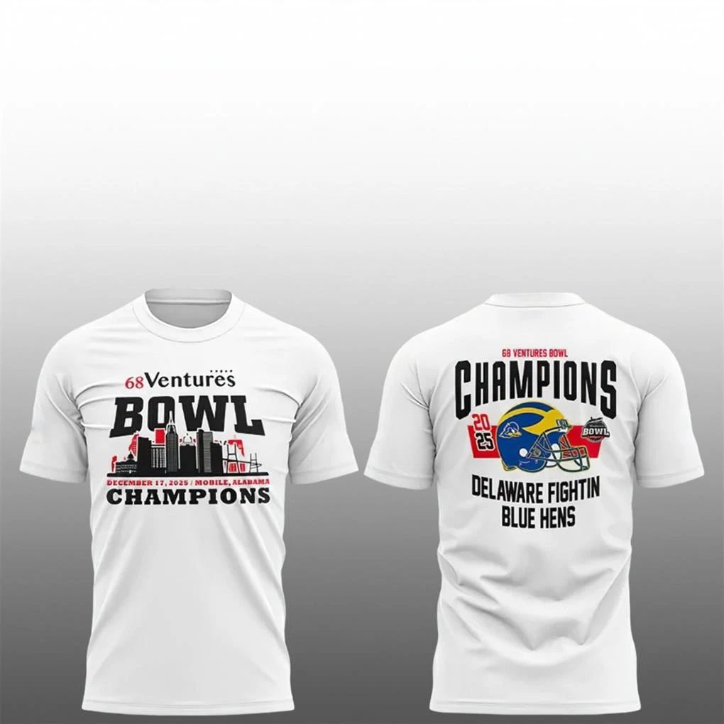 Delaware Fightin Blue Hens 68 Ventures Bowl Champions 2025 Shirt