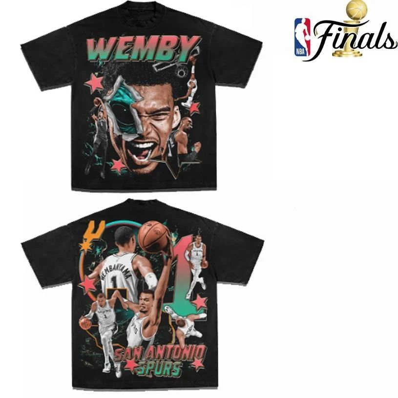 Victor Wembanyama Wemby San Antonio Spurs NBA Finals 2026 Game 1 Alien Vintage Two Sided Shirt