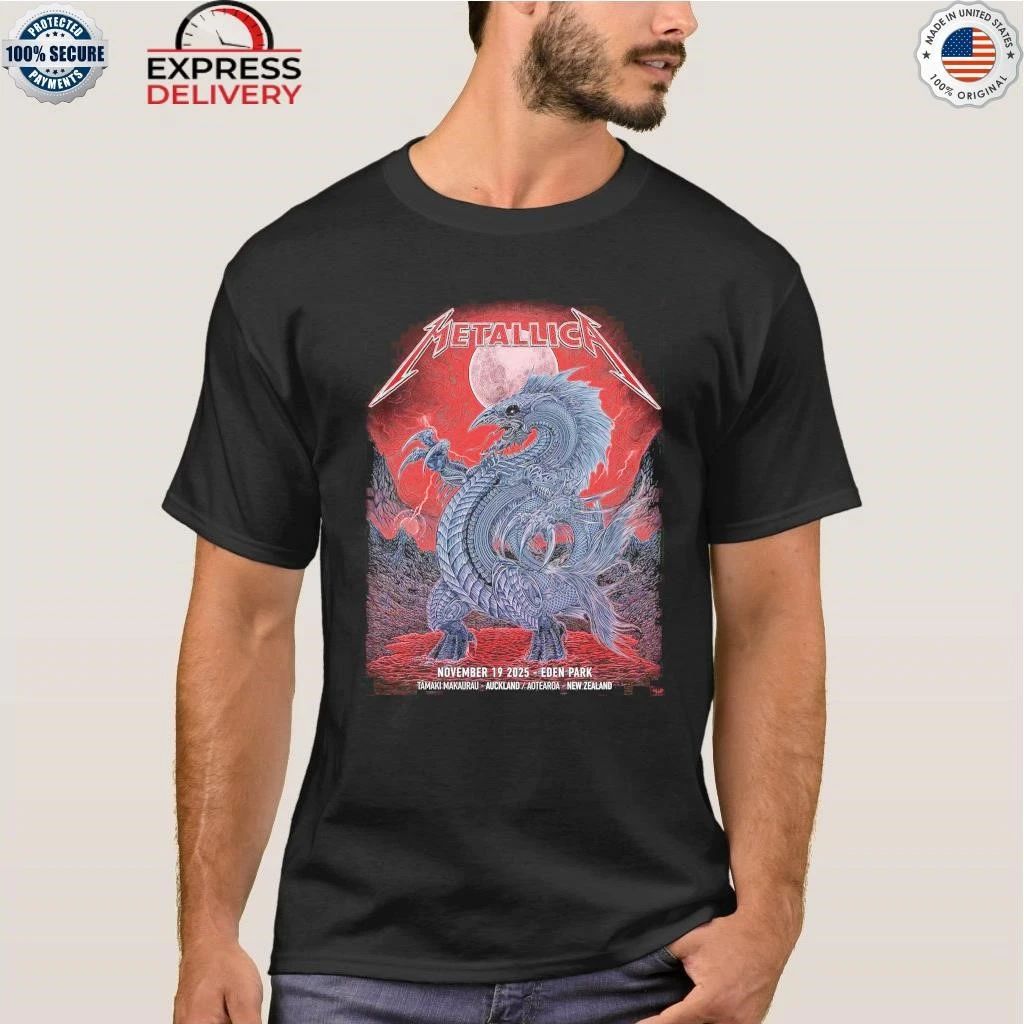 Metallica M72 Auckland New Zealand 2025 At Eden Park On November 19 2025 The Blood Moon Dragon Shirt