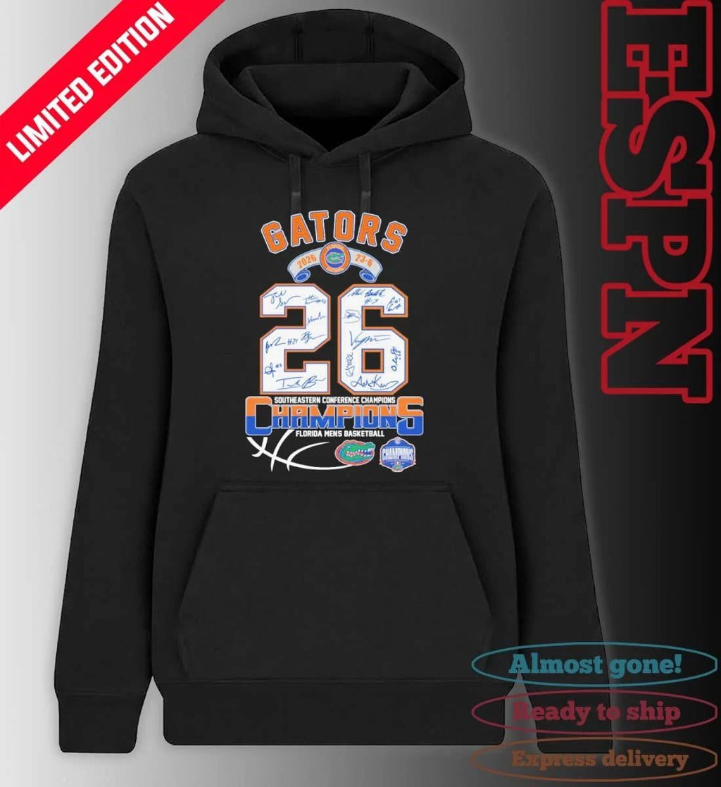 Florida Gators 2026 SEC Men’s Basketball Champions 23-6 Signatures Shirt