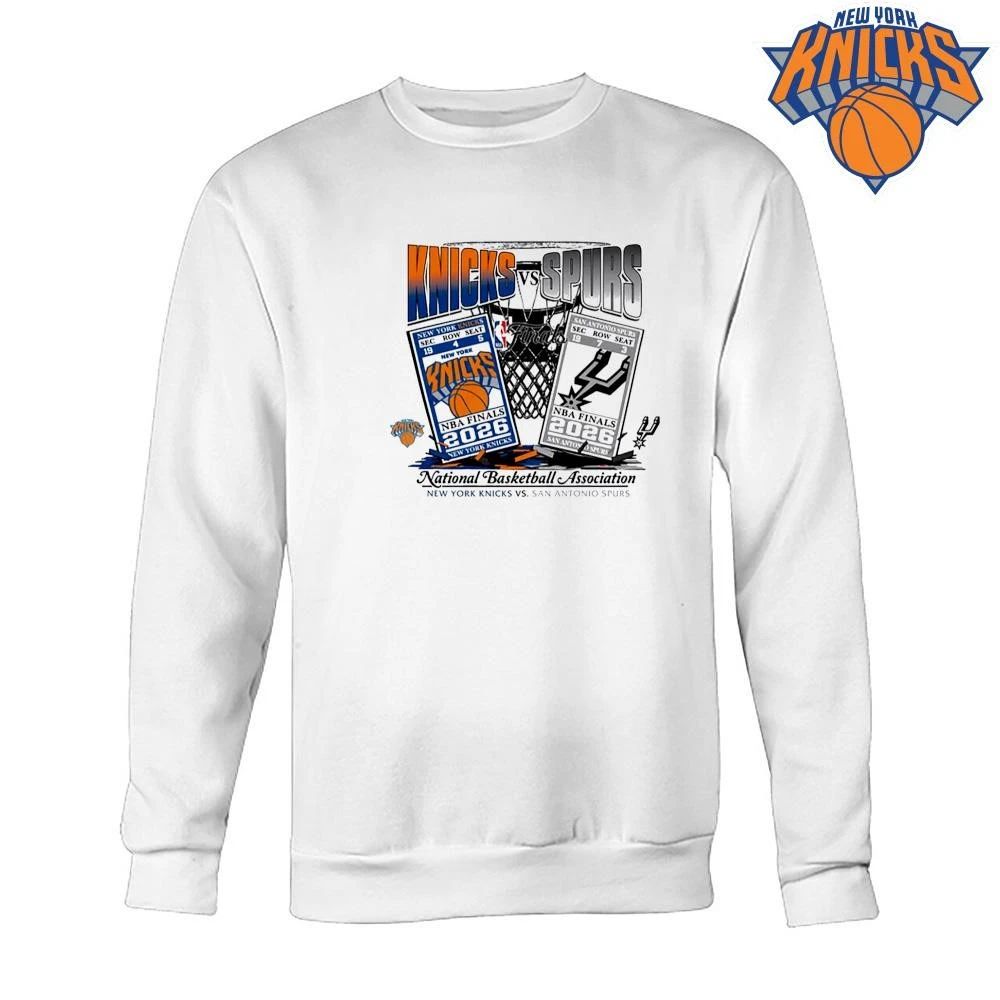 Vintage New York Knicks vs San Antonio Spurs 2026 NBA Finals T Shirt