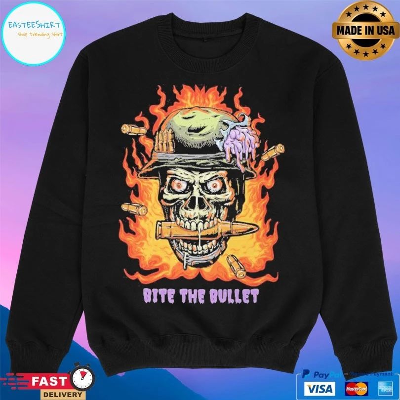 Bite The Bullet Skull Zombie T-shirt