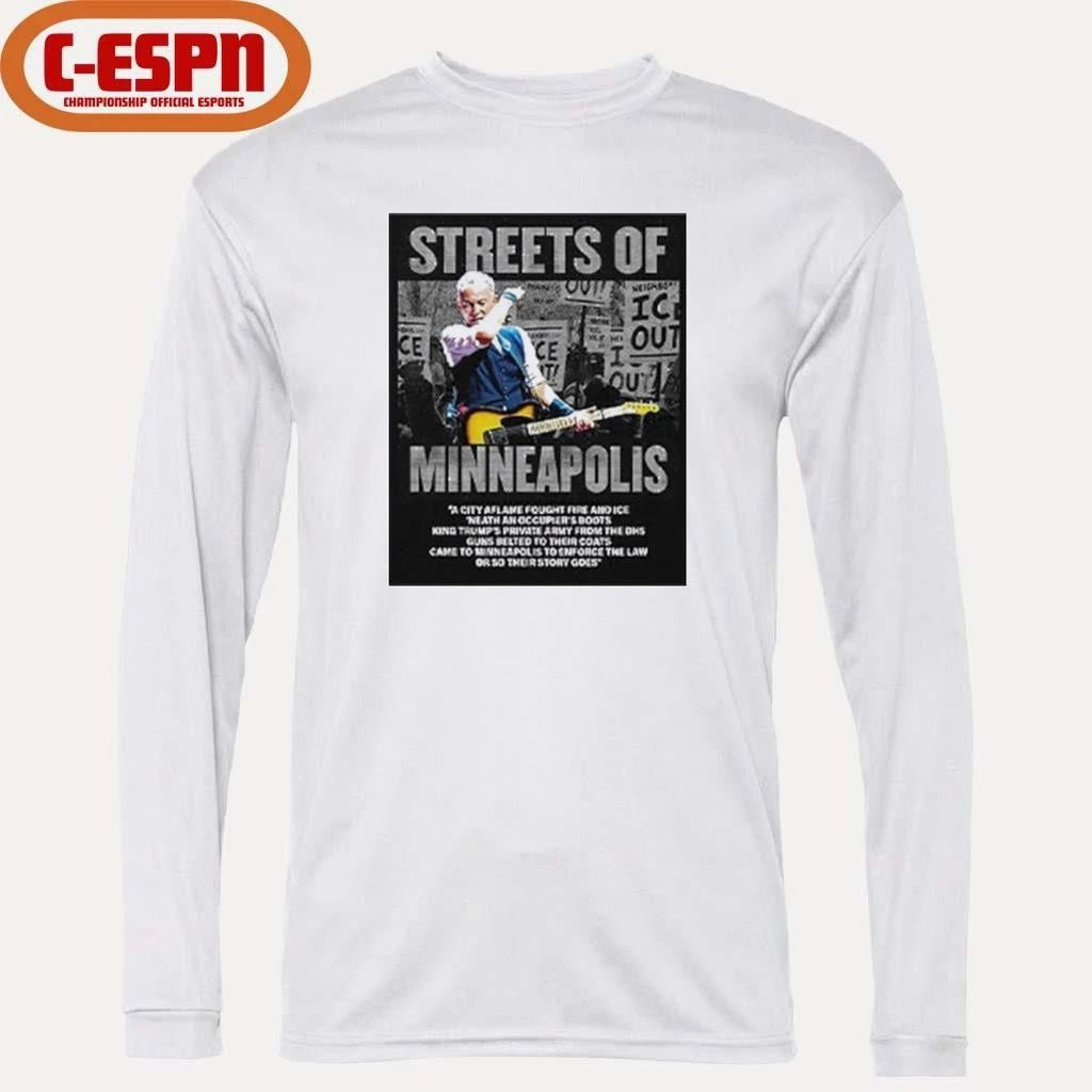 Bruce Springsteen Streets Of Minneapolis Anti ICE Shirt