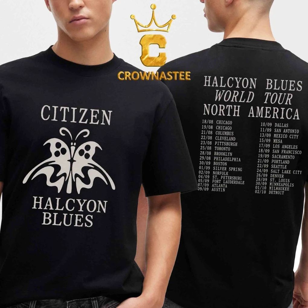 Citizen The Band 2026 Tour Dates Halcyon Blues Two Sided Shirt