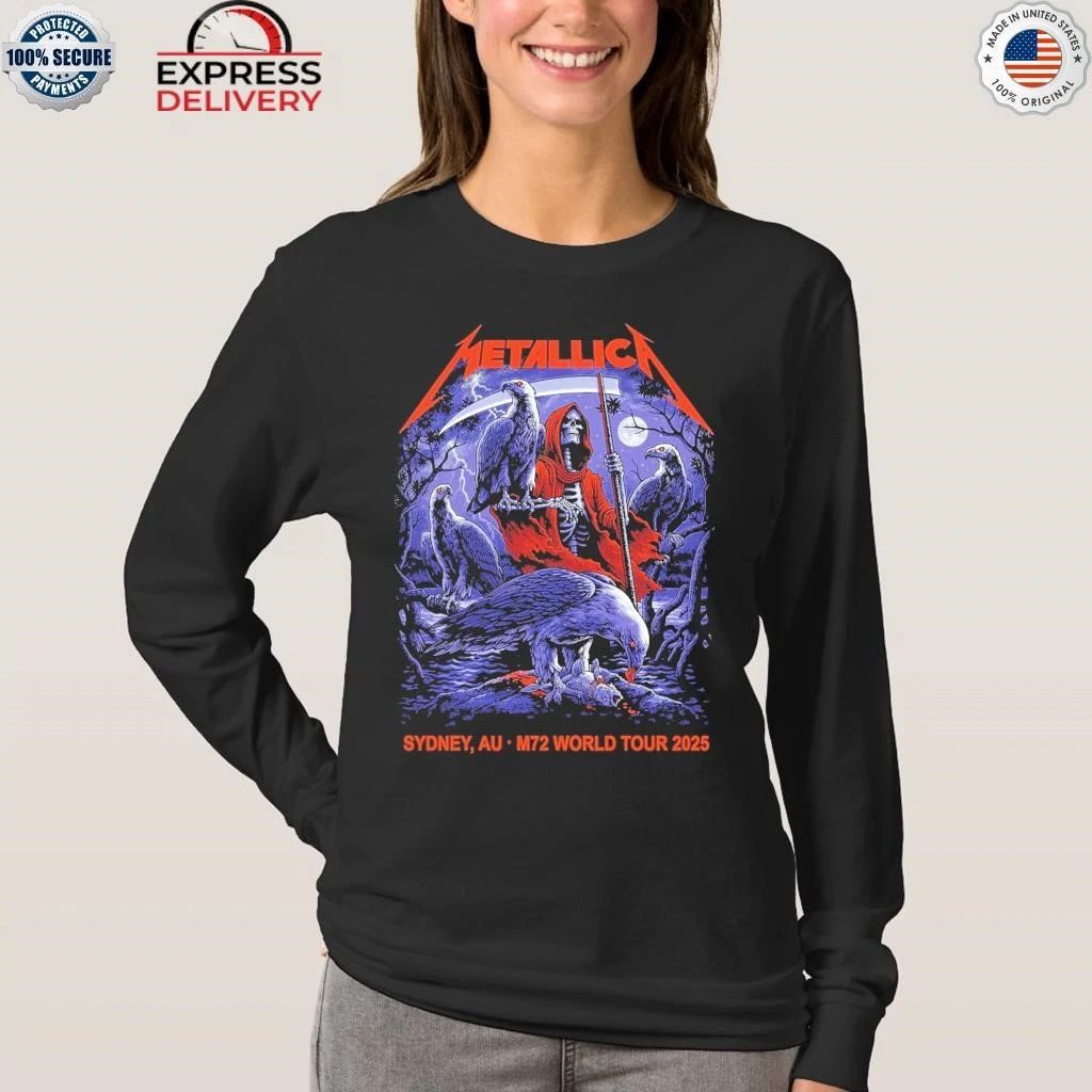 Metallica M72 Sydney Australia Death Pop-up Shop November 15, 2025 Accor Stadium Shirt