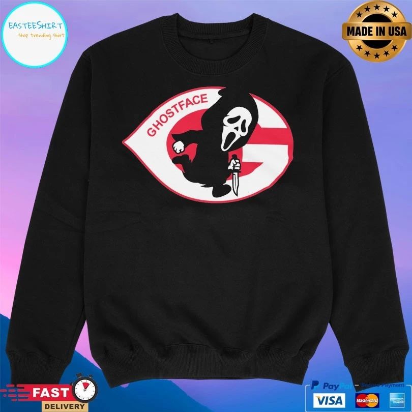 Runnin’ Ghostface Cincinnati Reds Logo T-shirts