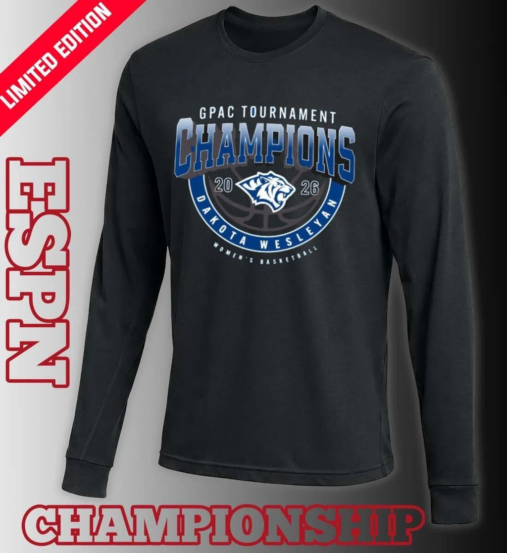 Dakota Wesleyan Tigers GPAC Women’s Basketball Tournament Champions Shirt