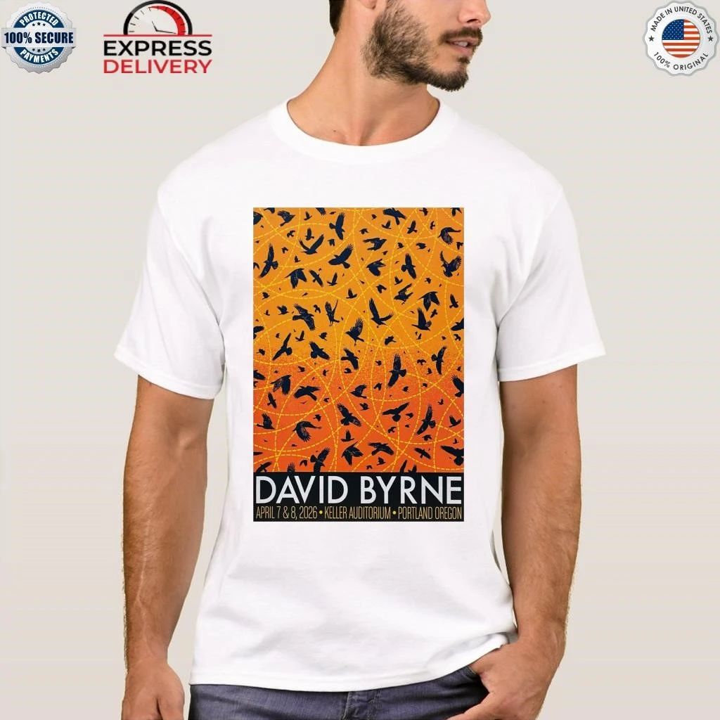 David Byrne Apr 7-8 2026 Portland, Keller Auditorium Shirt
