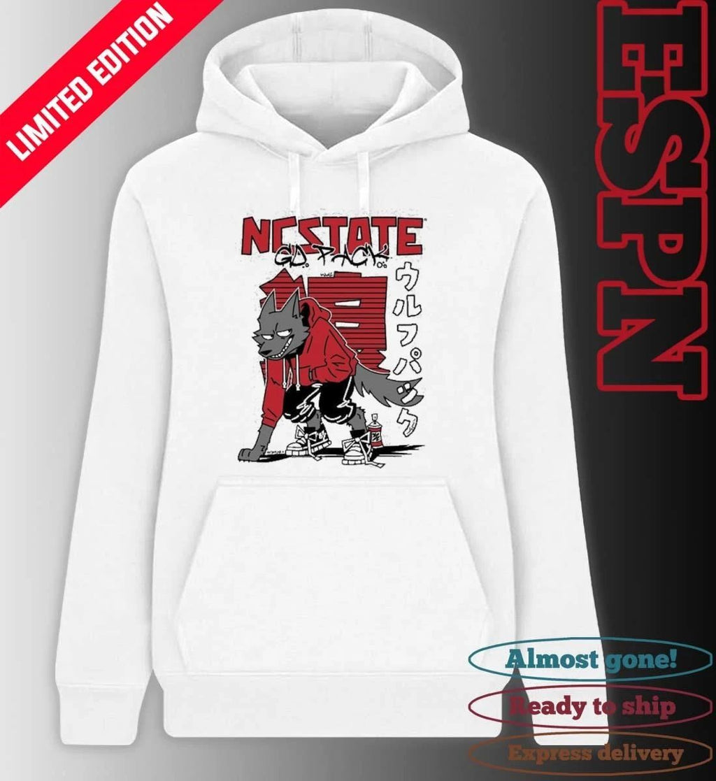 NC State Wolfpack Graffiti Wolf Japanese Shirt