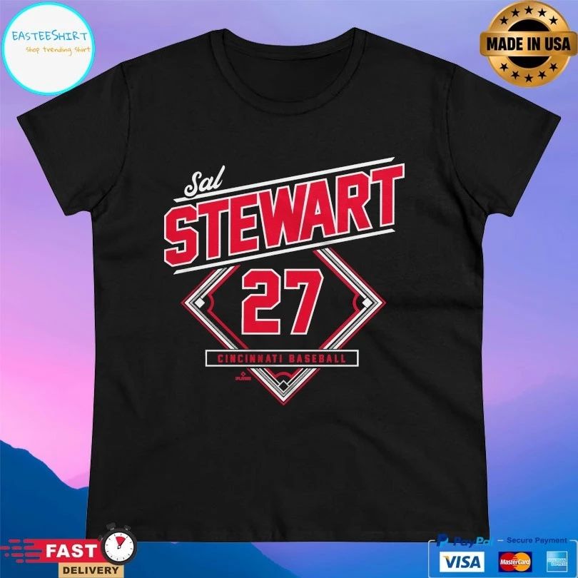 Sal Stewart 27 Cincinnati Baseball Classic Diamond T-shirts