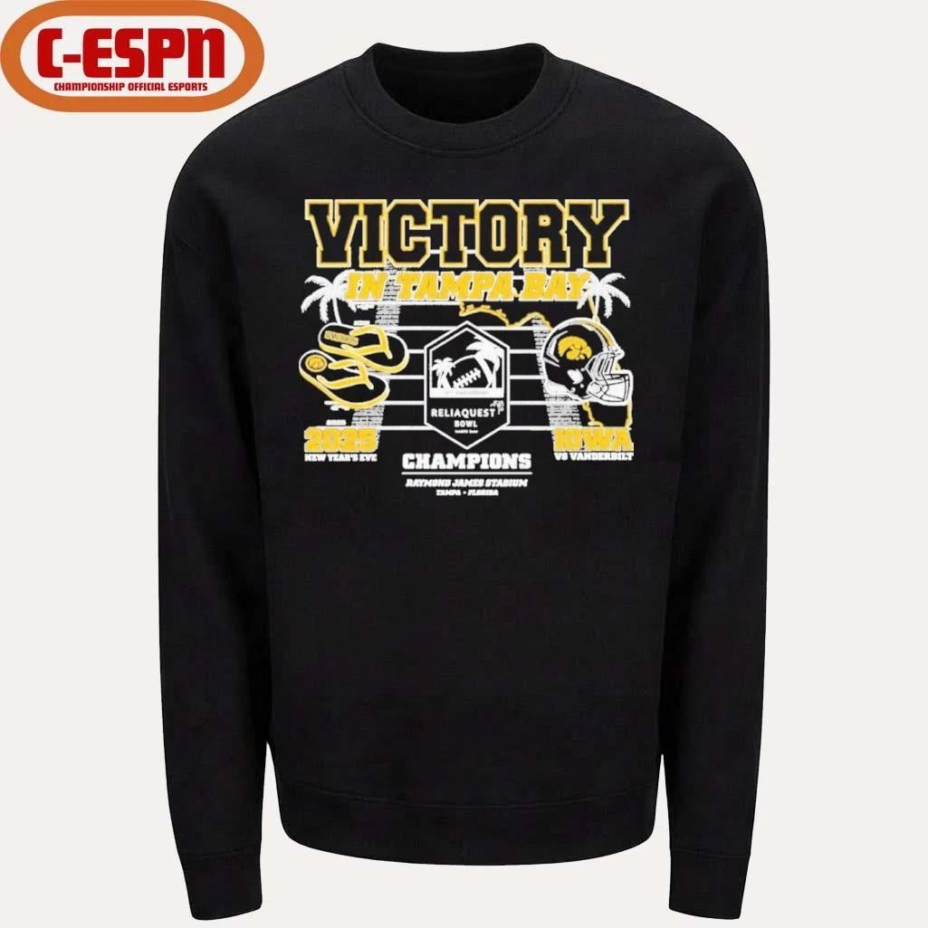 Iowa Hawkeyes Victory in Tampa Bay 2025 Reliaquest Bowl Champions shirt