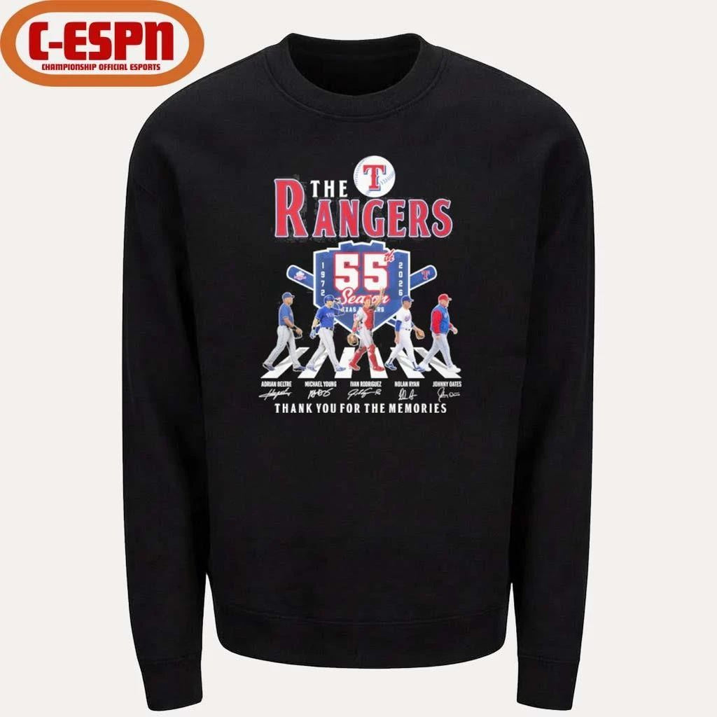 The Texas Rangers Abbey Road 55th Season 1972-2026 Shirt