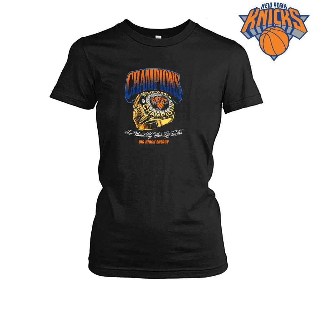 Big Knick Energy 2026 World Champions Ring Vintage Black Graphic Tee New York Knicks Champions NBA 2026 Shirt